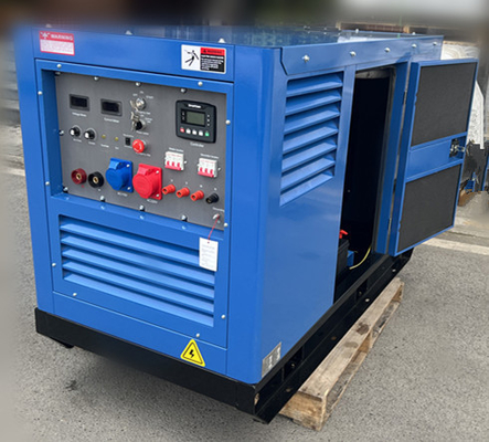 Miller grote blauwe 500X MMA stick Mig 500Amp DC Lasmachine Diesel Lasgenerator