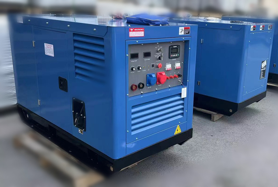 Trolley wielen 400 Amper Arc Mig DC lasmachine 20kva AC generator diesel generator lasser 500a