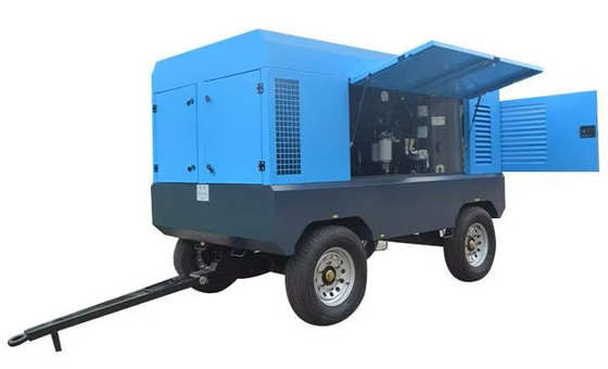 ingersoll rand 550cfm 350cfm 12 bar dieselmotor draagbare luchtcompressor voor rotsboren