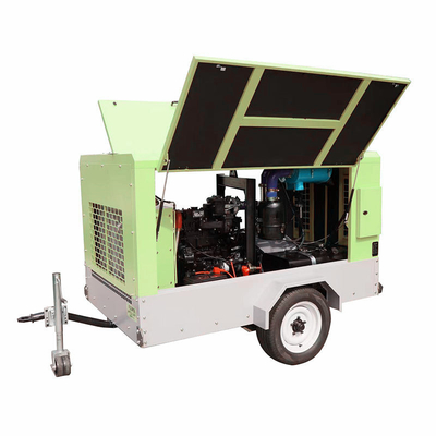 Draagbare 16bar 250CFM 400CFM Dieselmotor luchtcompressor voor mobiele vrachtwagen