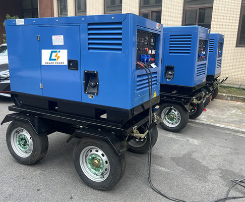 Mobiele chassis wielen 450A DC Mig lasapparaat 500Amp diesel lasgenerator met draadaanvoer