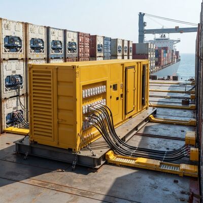 Koelcontainer Aggregaat 20 stuks Reefer Socket Stekkers generator 350 kW Marine Type Diesel Genset voor reefer Container