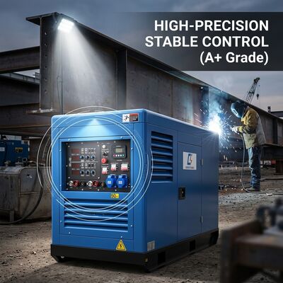 Stille 500A 400Amp Mig Tig DC lasapparaat Diesel aangedreven Geïntegreerde Generator en Lasmachine